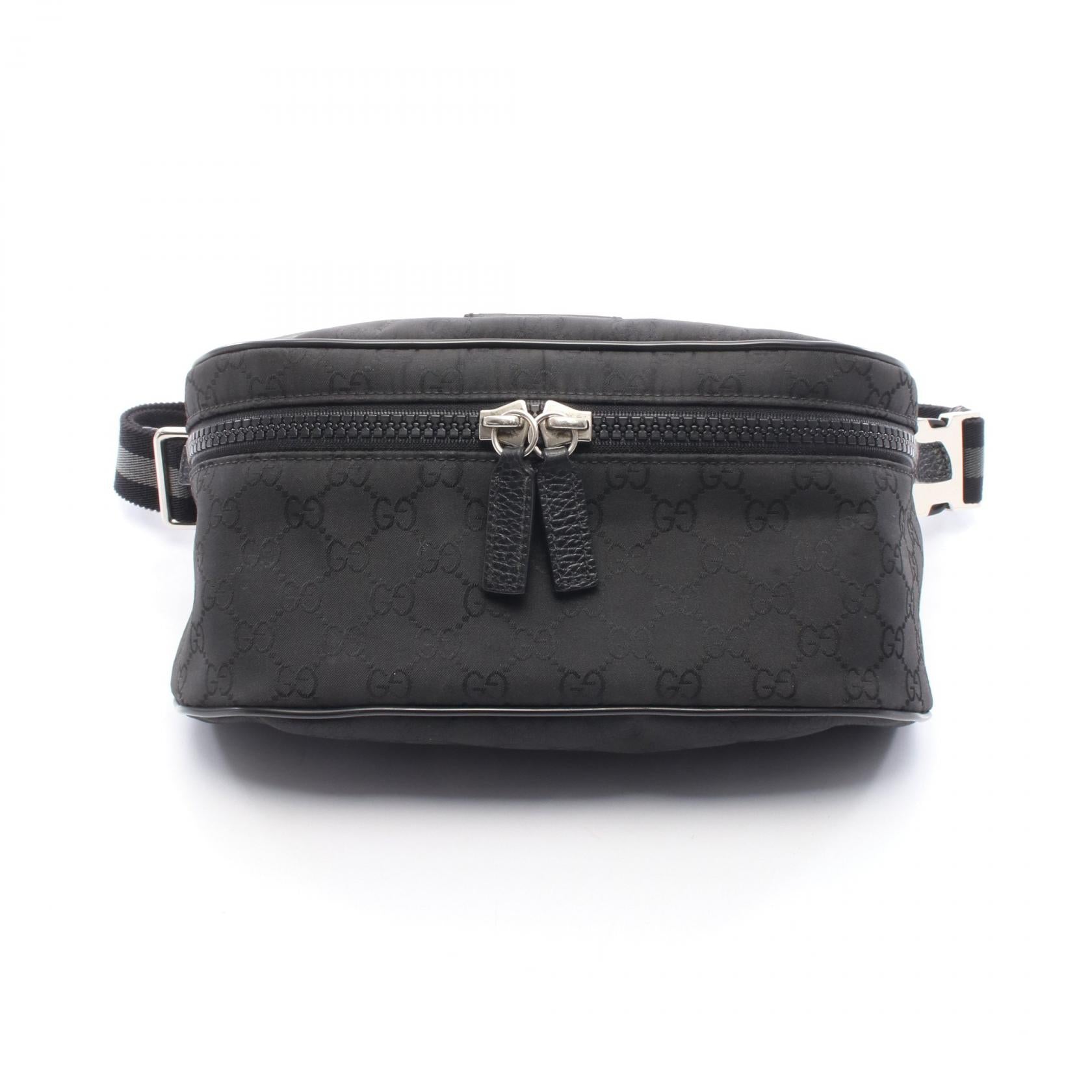 Gucci GG Pattern Nylon Leather Waist Bag