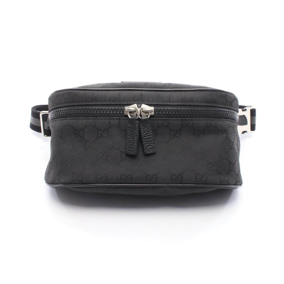 Gucci GG Pattern Nylon Leather Waist Bag