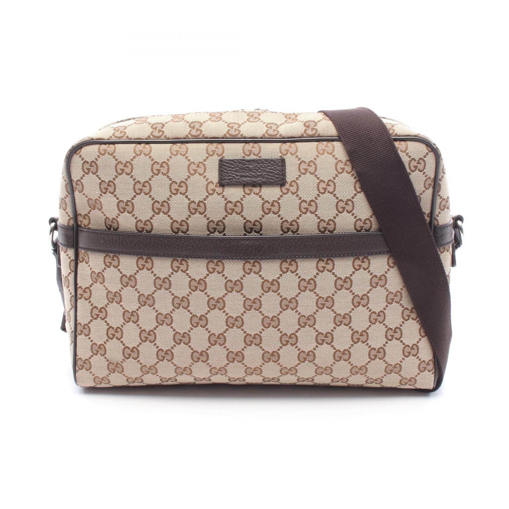 Gucci GG Canvas Leather Shoulder Bag
