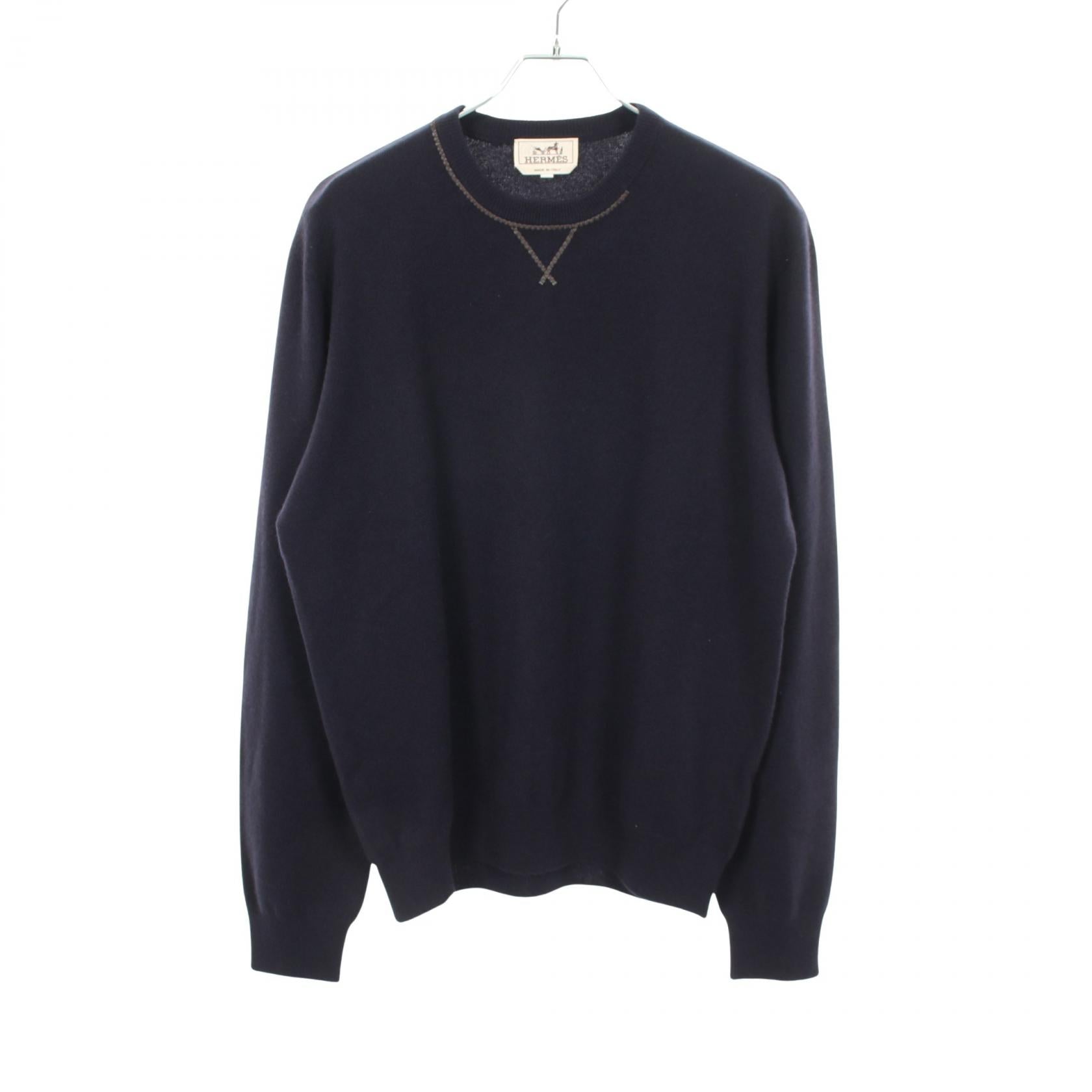 Hermes Leather Stitch Cashmere Knit