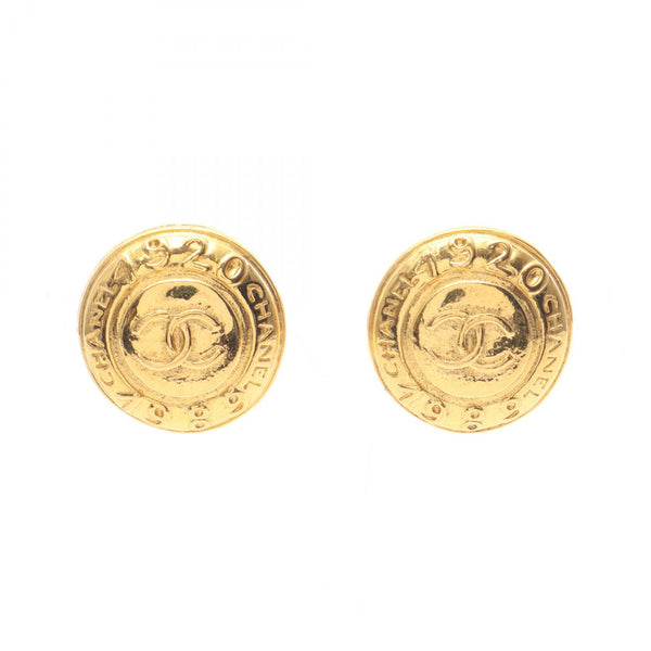 Chanel Coco Mark Round Earrings