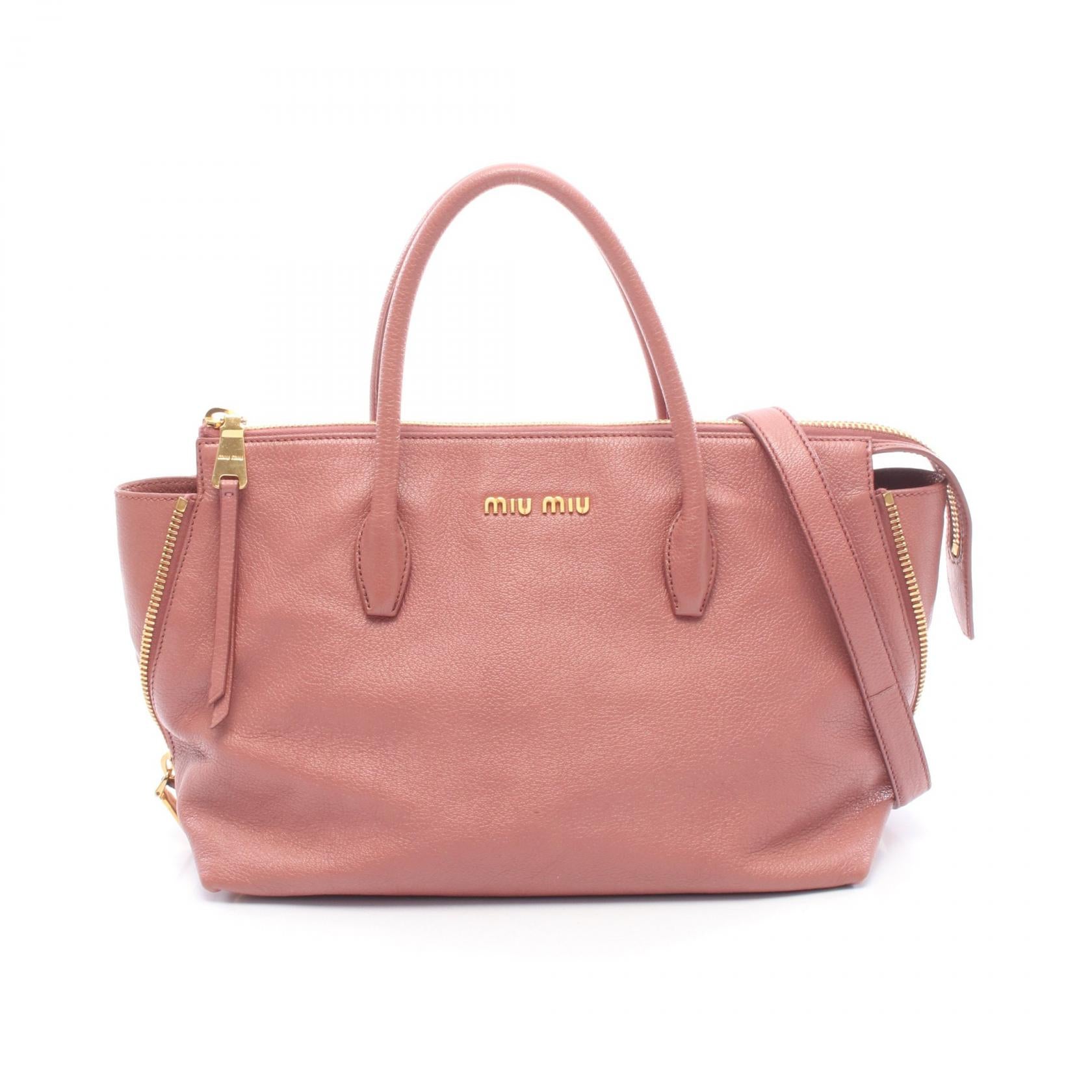 Miu Miu MADRAS Leather Handbag