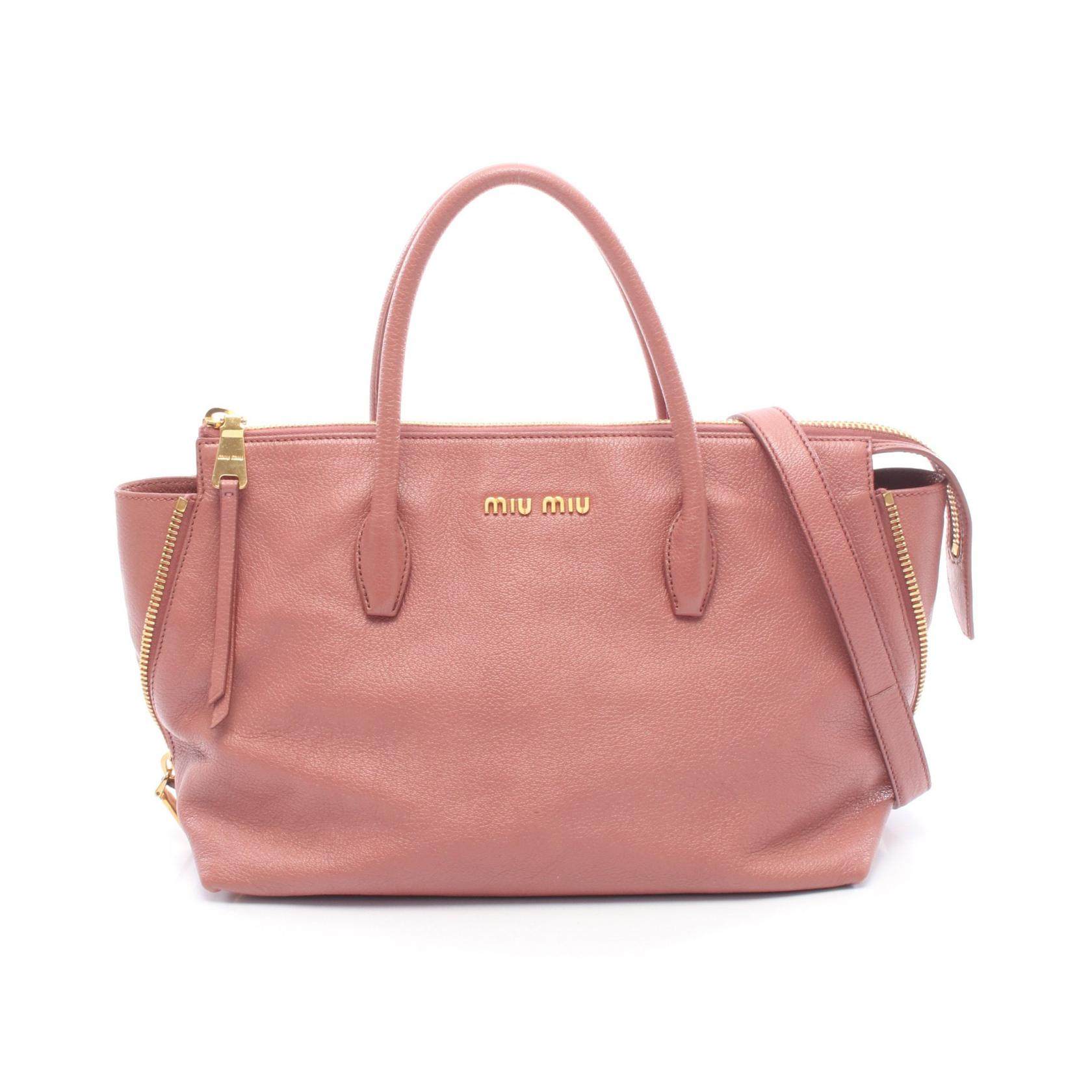 Miu Miu MADRAS Leather Handbag