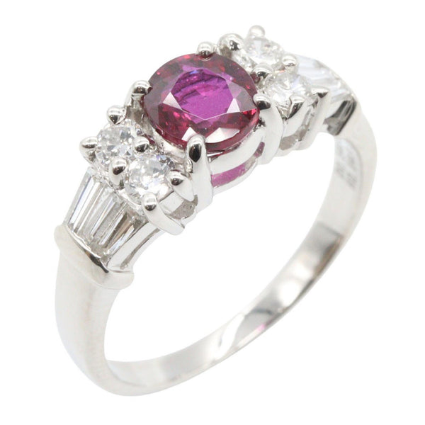 JEWELRY Pt900 Platinum Ruby Diamond Ring