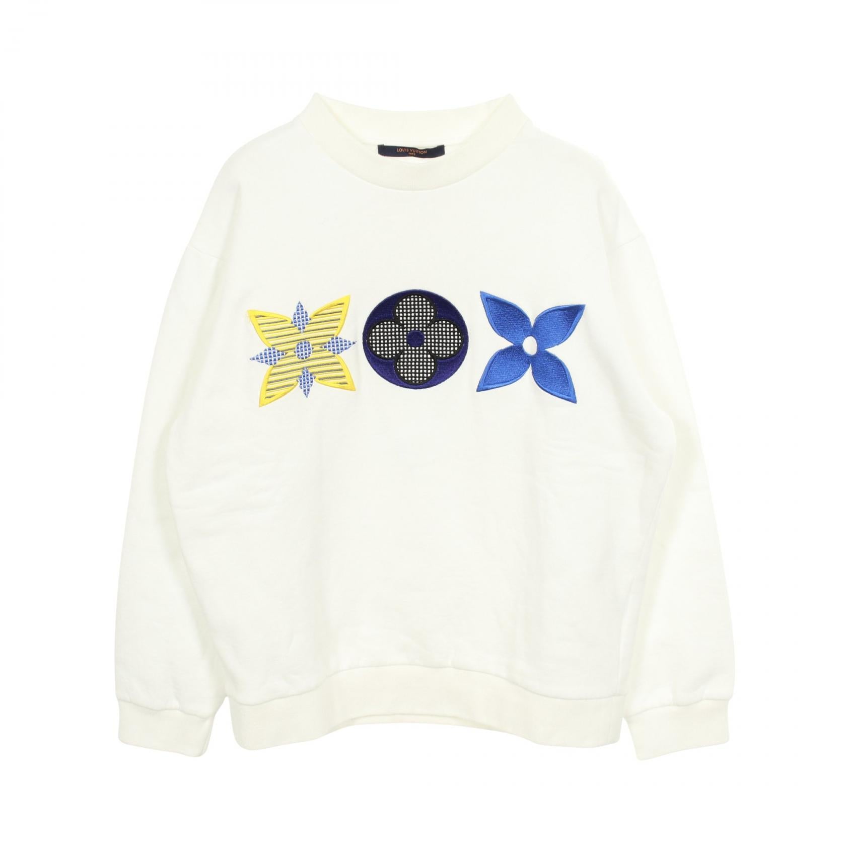 Louis Vuitton Monogram Flower Embroidery Cotton Sweatshirt