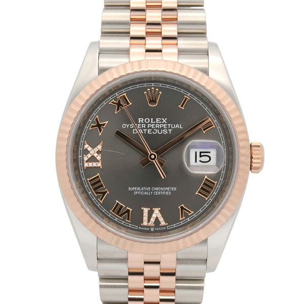 ROLEX Datejust Au750 Pink Gold Stainless Steel Diamond