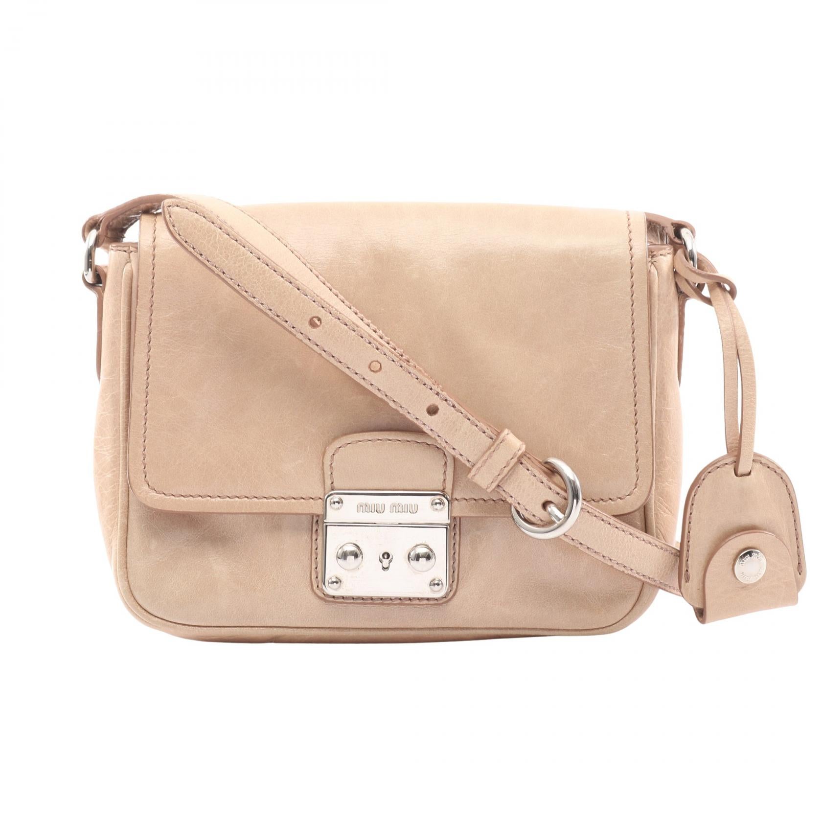 Miu Miu VITELLO SHINE leather shoulder bag