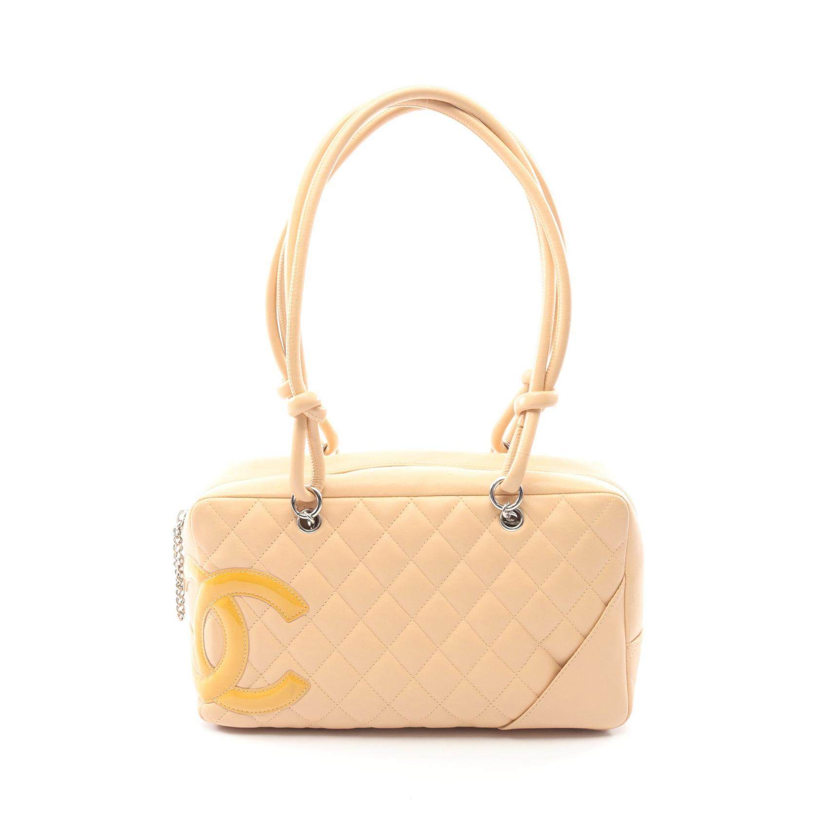 Chanel Cambon Line Patent Leather Leather Shoulder Bag