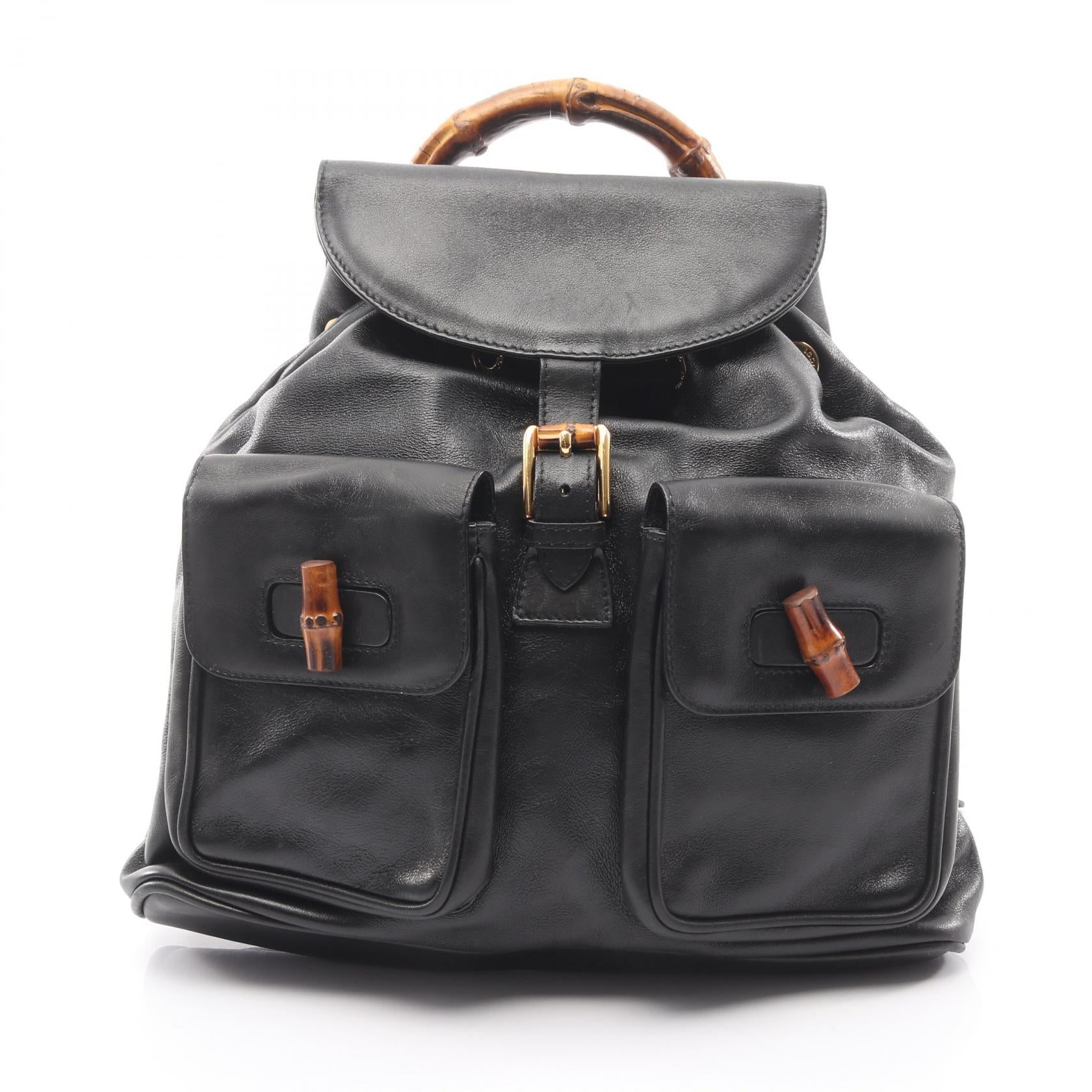 Gucci Bamboo Leather Backpack