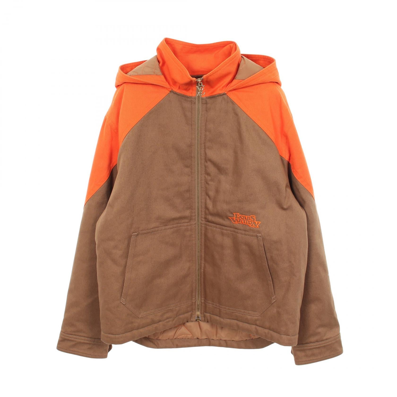 Louis Vuitton Hooded Padded Denim Cotton Jacket