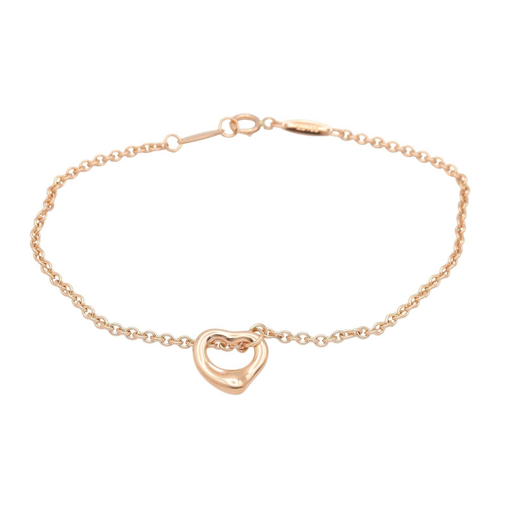 Tiffany & Co. Open Heart Au750 Pink Gold Bracelet