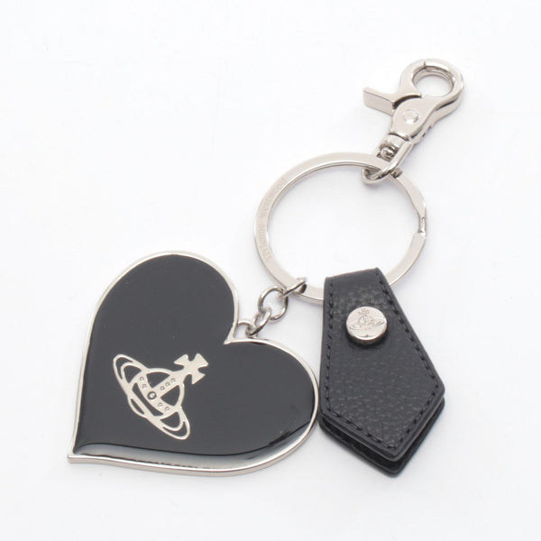 Vivienne Westwood MIRROR HEART ORB Leather Metal Charm