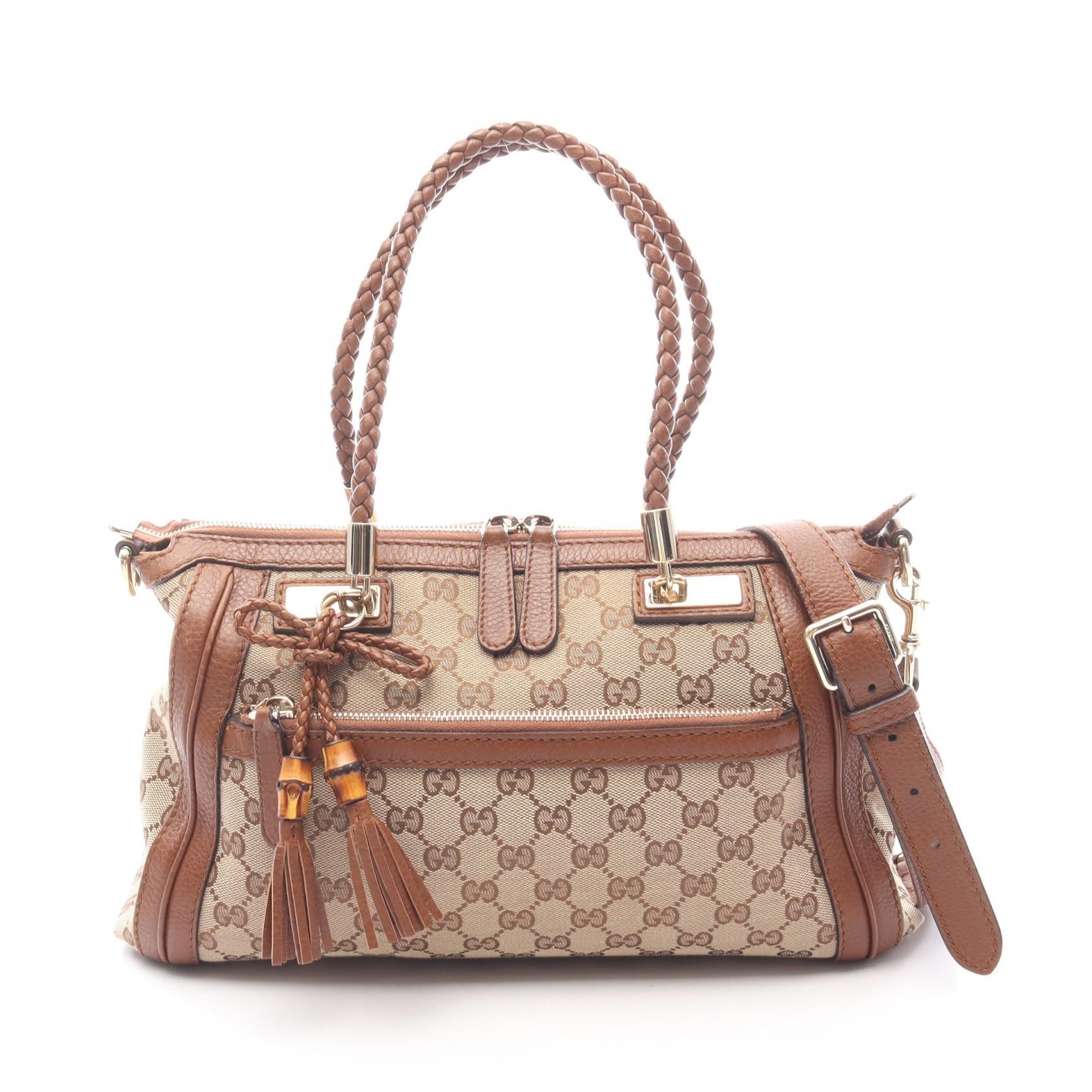 Gucci Bella Bamboo GG Canvas Tote Bag