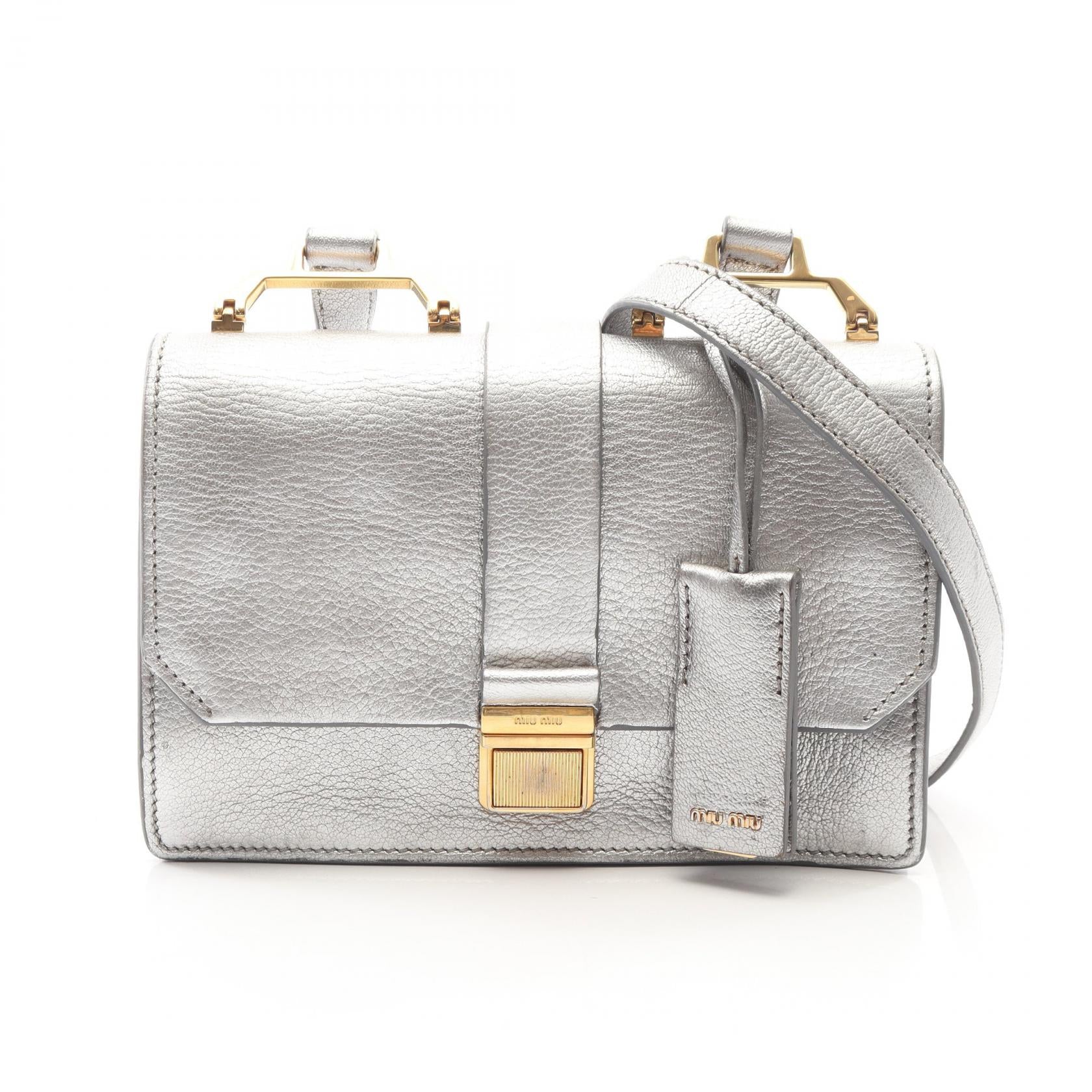 Miu Miu MADRAS Leather Shoulder Bag