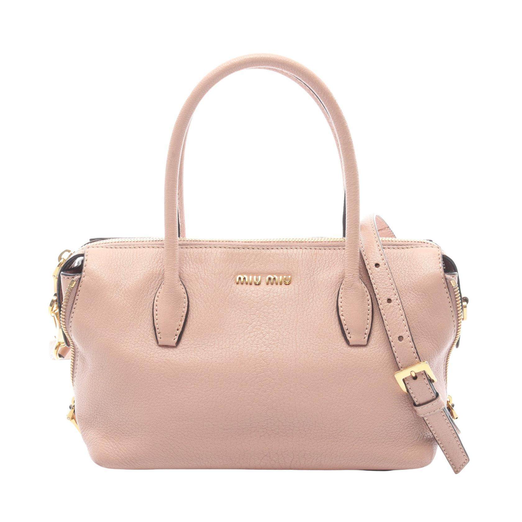 Miu Miu MADRAS leather 2way handbag