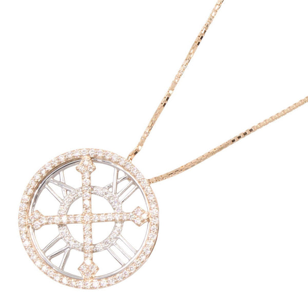 Au750 Pink Gold White Gold Diamond Necklace