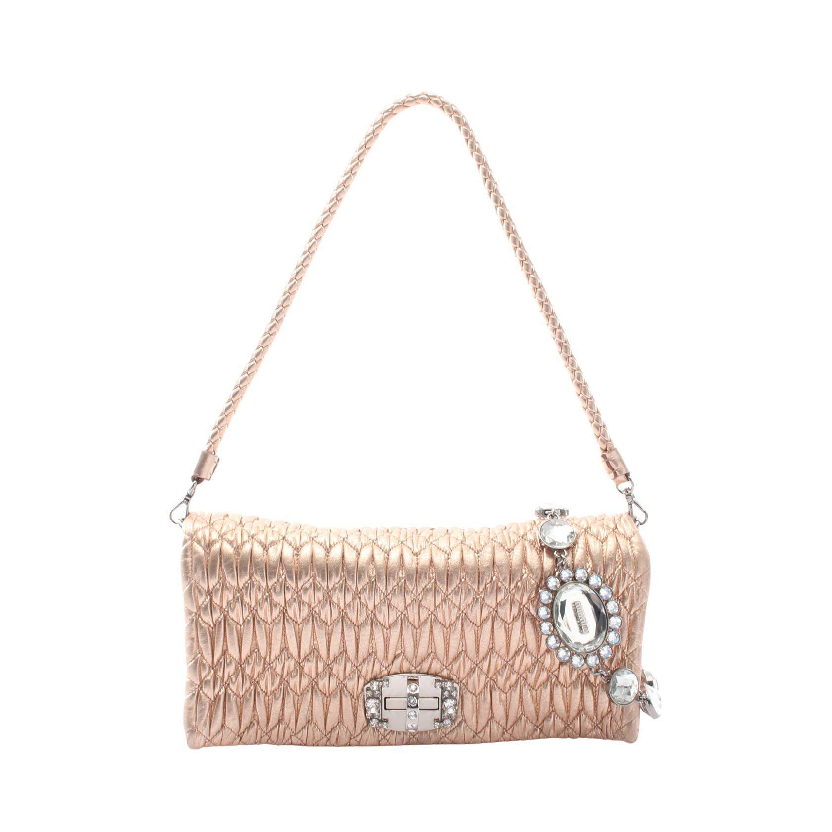 Miu Miu NAPPA CRYSTAL leather 2way shoulder bag
