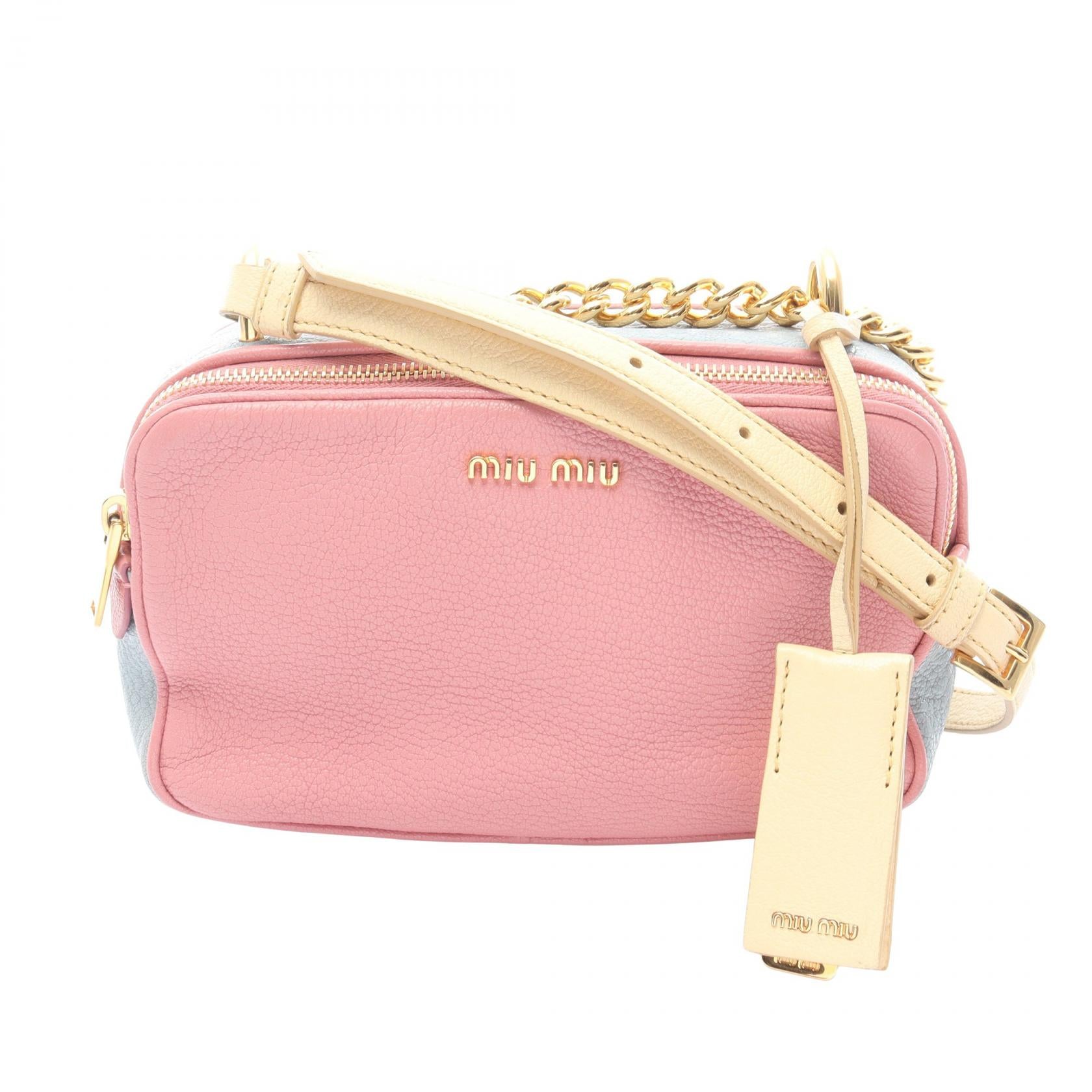 Miu Miu MADRAS Leather Shoulder Bag