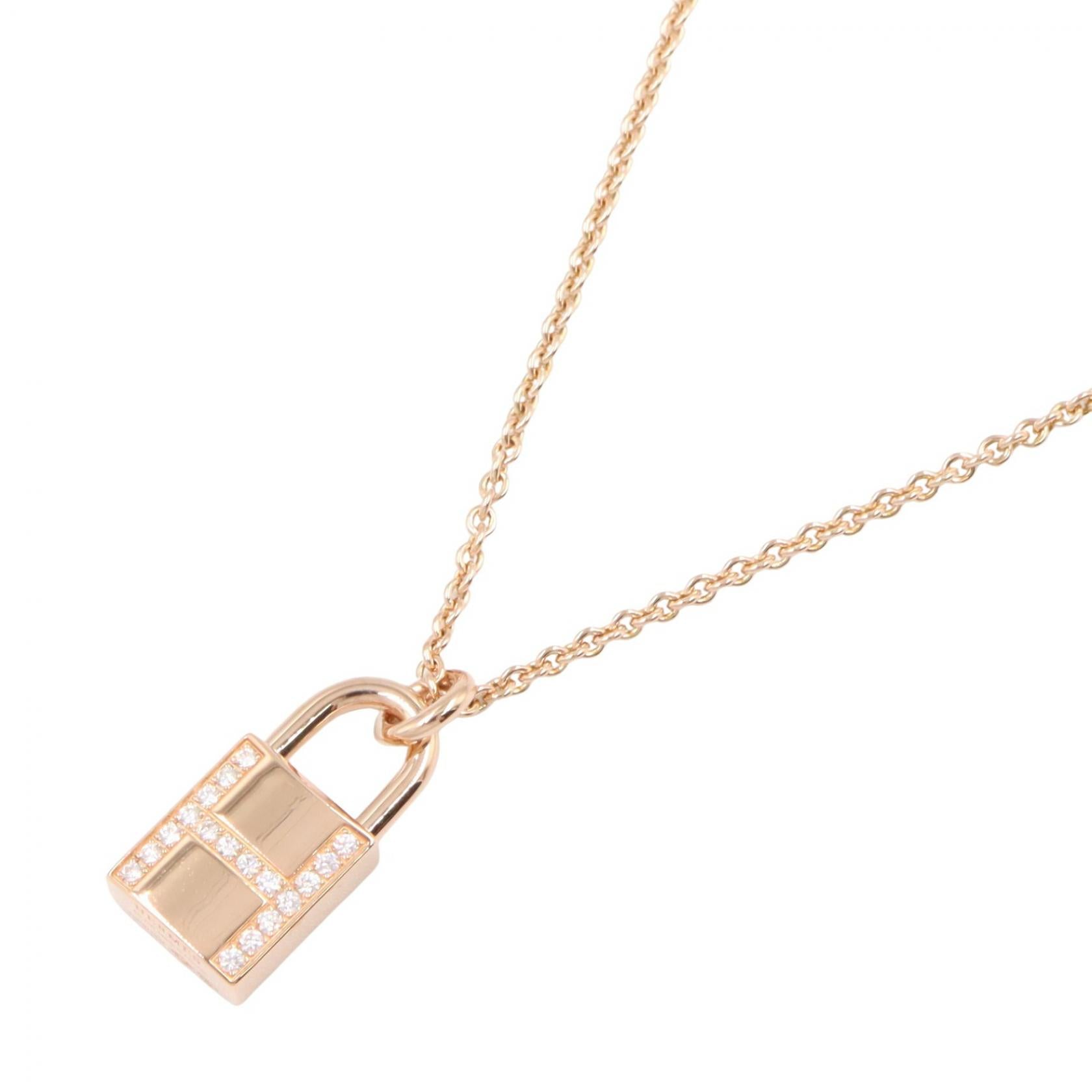 Hermes Amulette Cadena Au750 Diamond Necklace
