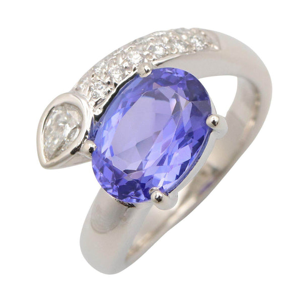 JEWELRY Platinum Diamond Tanzanite Ring