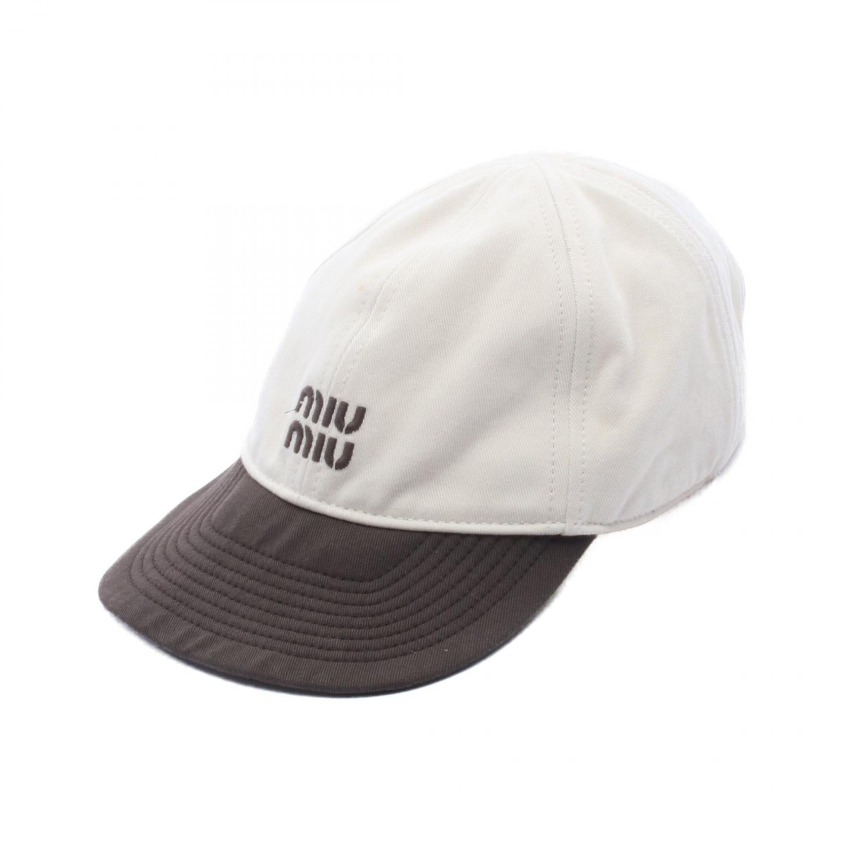 Miu Miu Logo Embroidered Cotton Baseball Cap