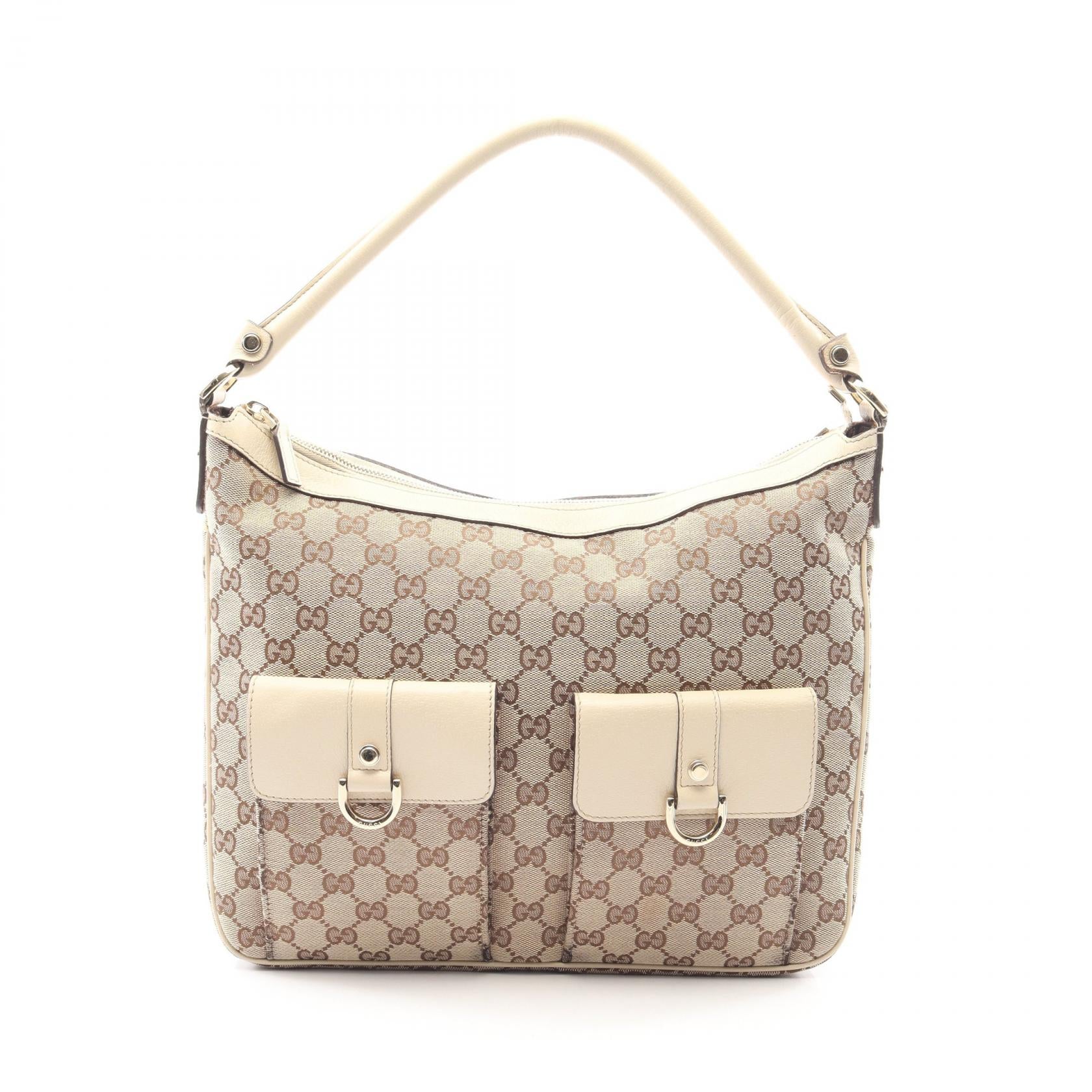 Gucci Canvas Leather Shoulder Bag
