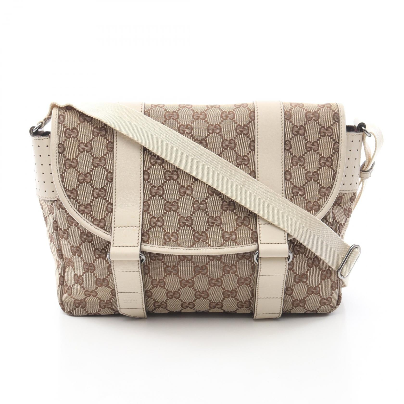 Gucci GG Canvas Leather Shoulder Bag