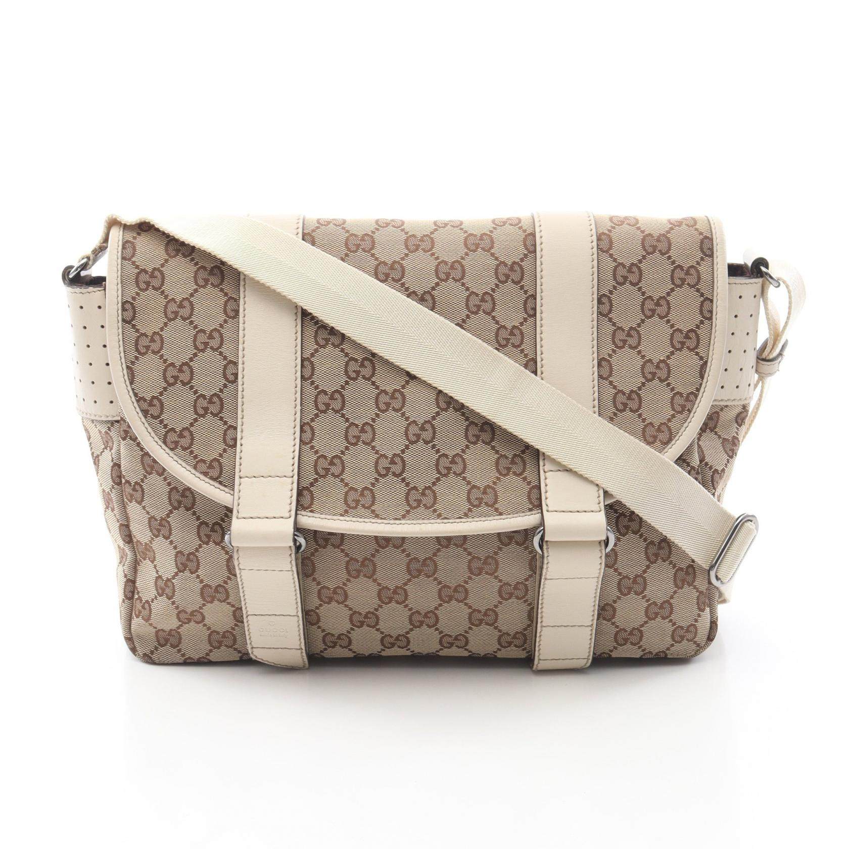 Gucci GG Canvas Leather Shoulder Bag