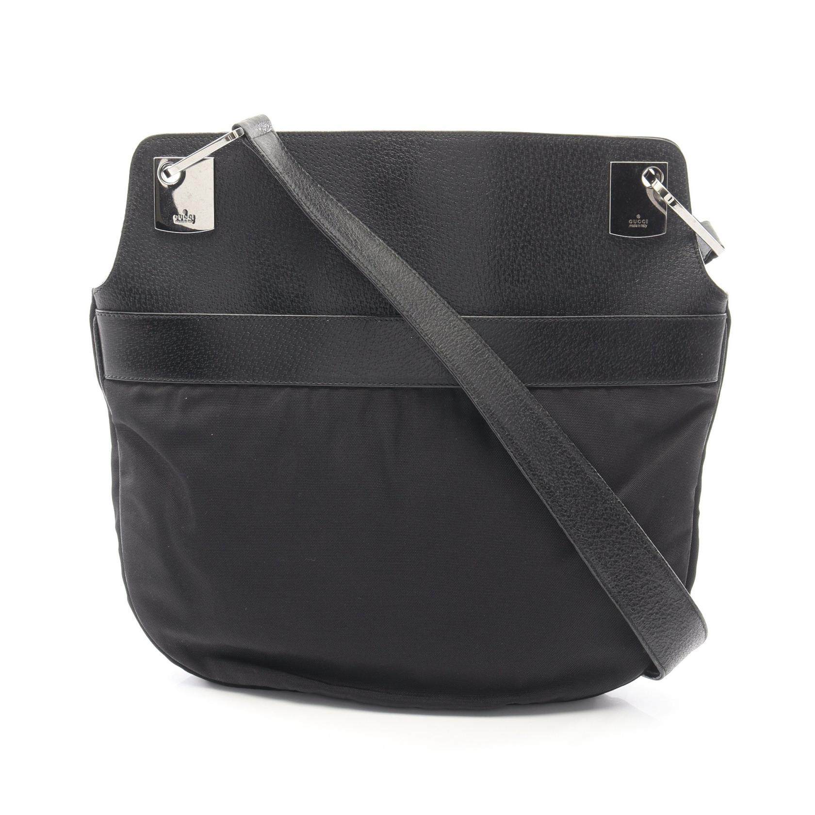 Gucci Nylon Leather Shoulder Bag