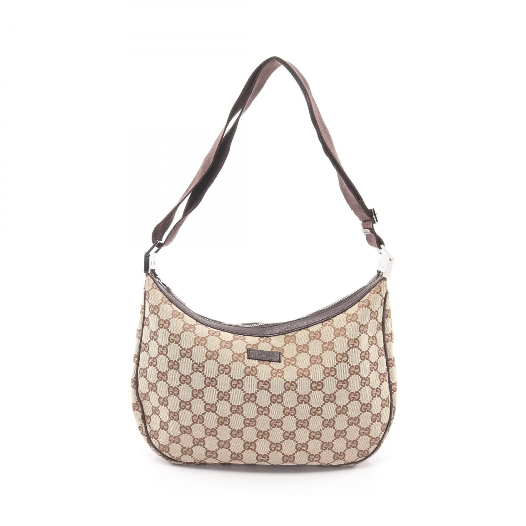 Gucci GG Canvas Leather Shoulder Bag