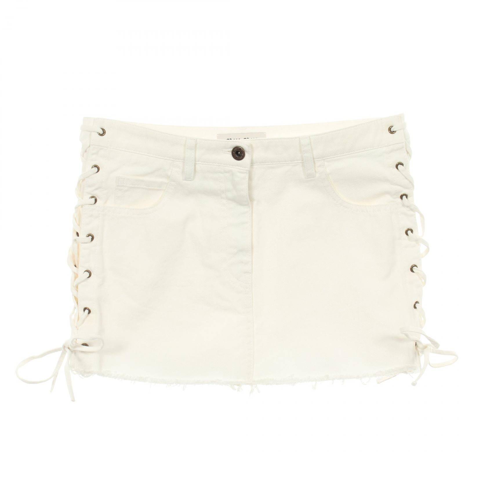 Miu Miu Cotton Mini Skirt