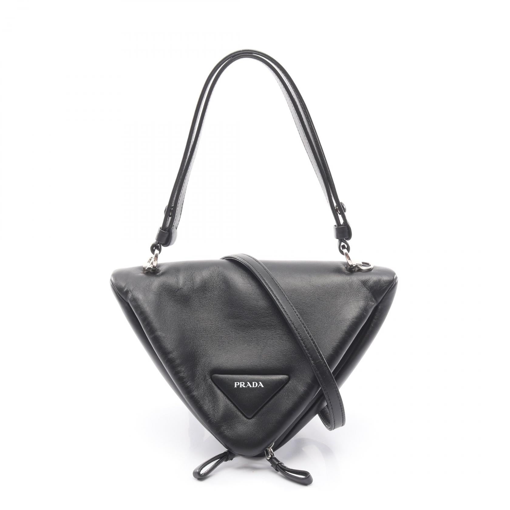 Prada Triangle Leather 2way Handbag