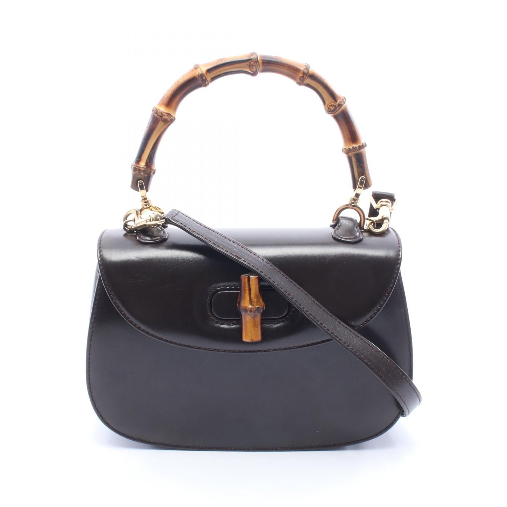 Gucci Bamboo Leather 2way Handbag