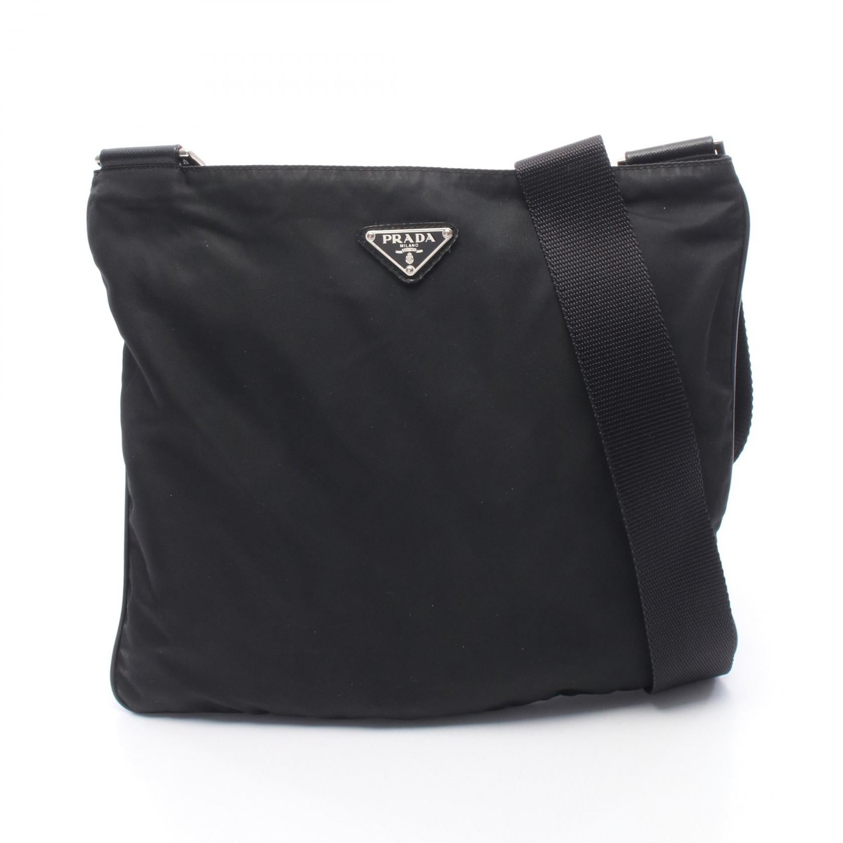 Prada Nylon Leather Shoulder Bag