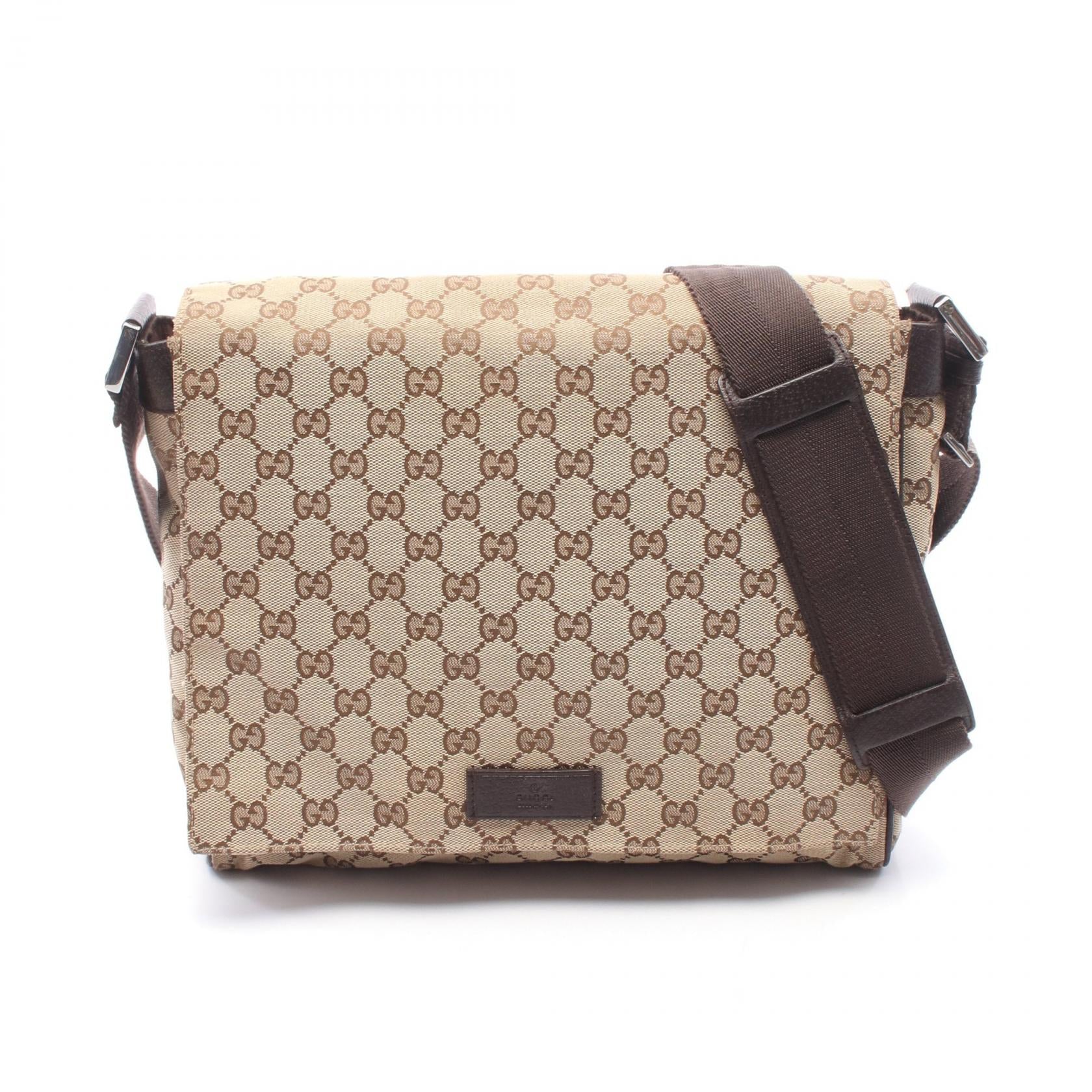 Gucci GG Canvas Leather Shoulder Bag