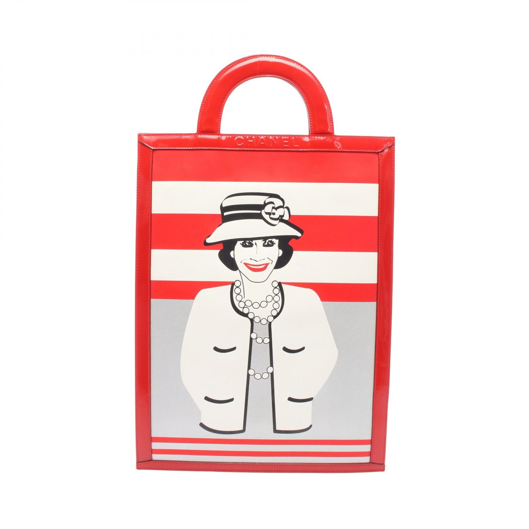 Chanel Mademoiselle Patent Leather Tote Bag