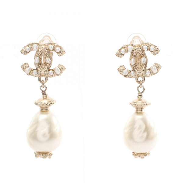 Chanel Swing Pearl Coco Mark Earrings