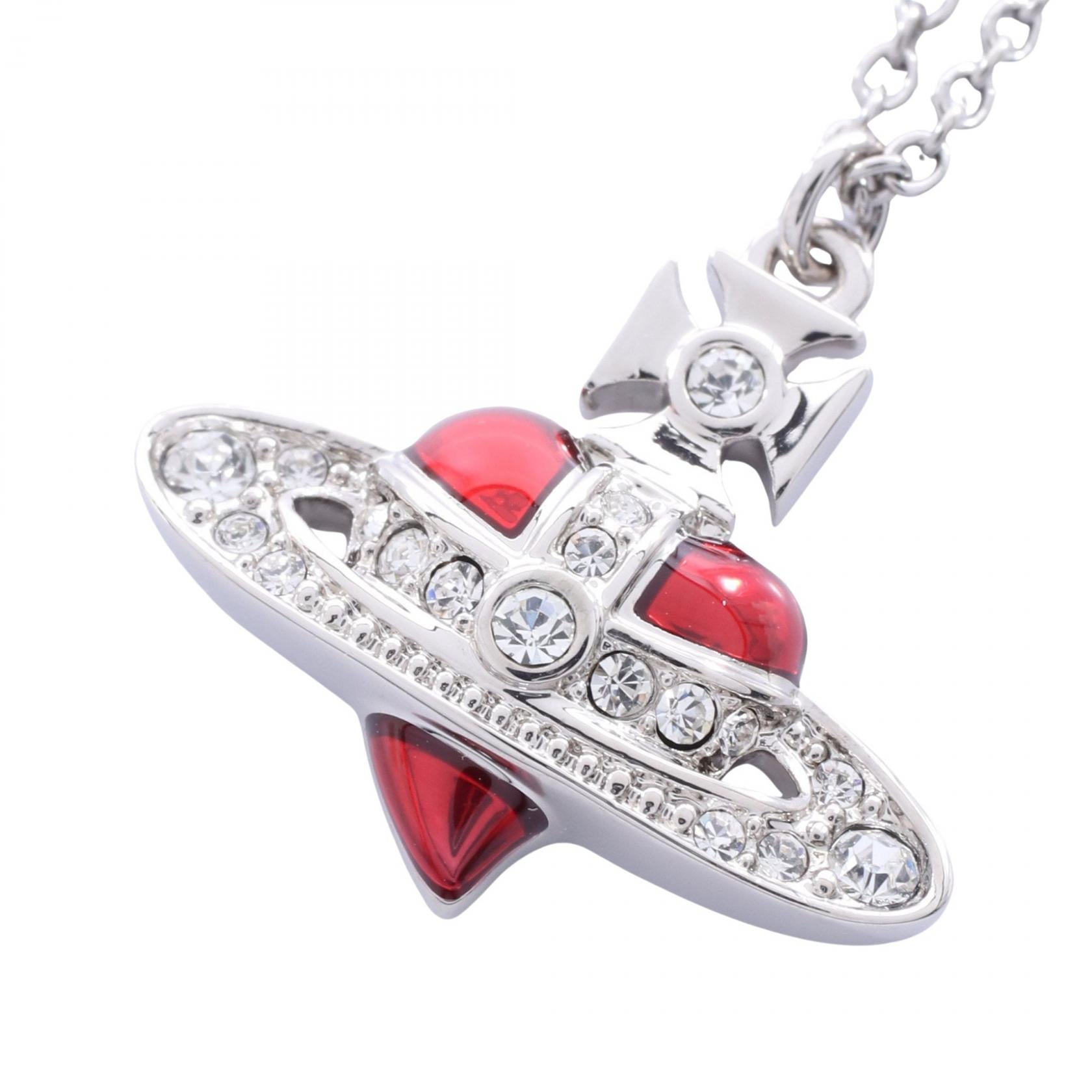 Vivienne Westwood DIAMANTE HEART Stainless Steel Necklace