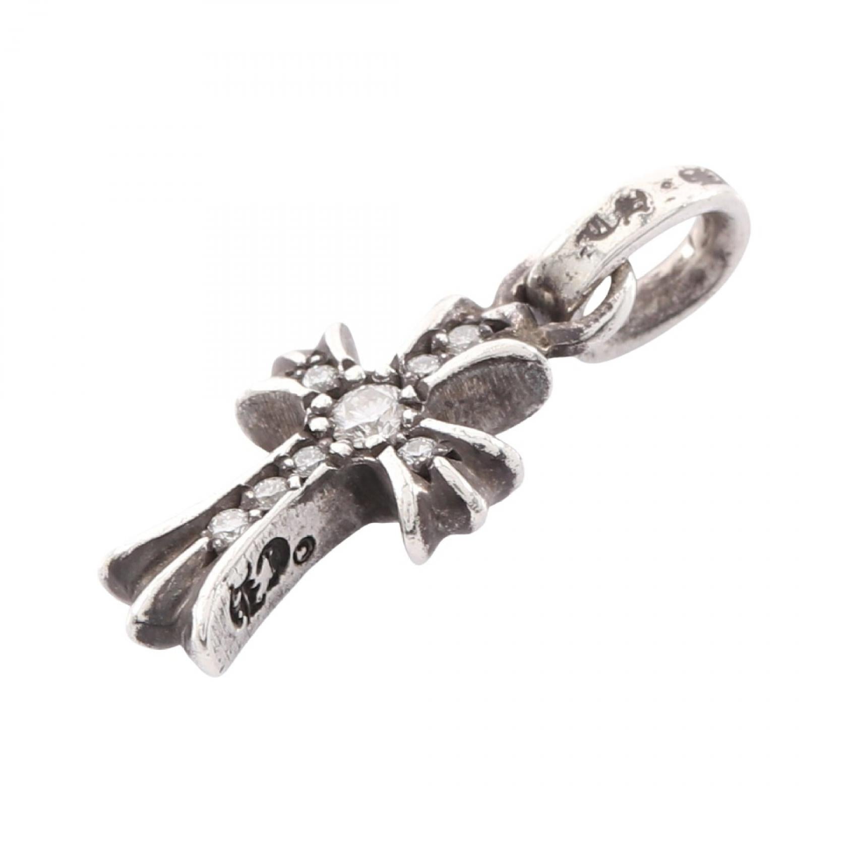 Chrome Hearts CH Cross Baby Fat 925 Silver Pendant