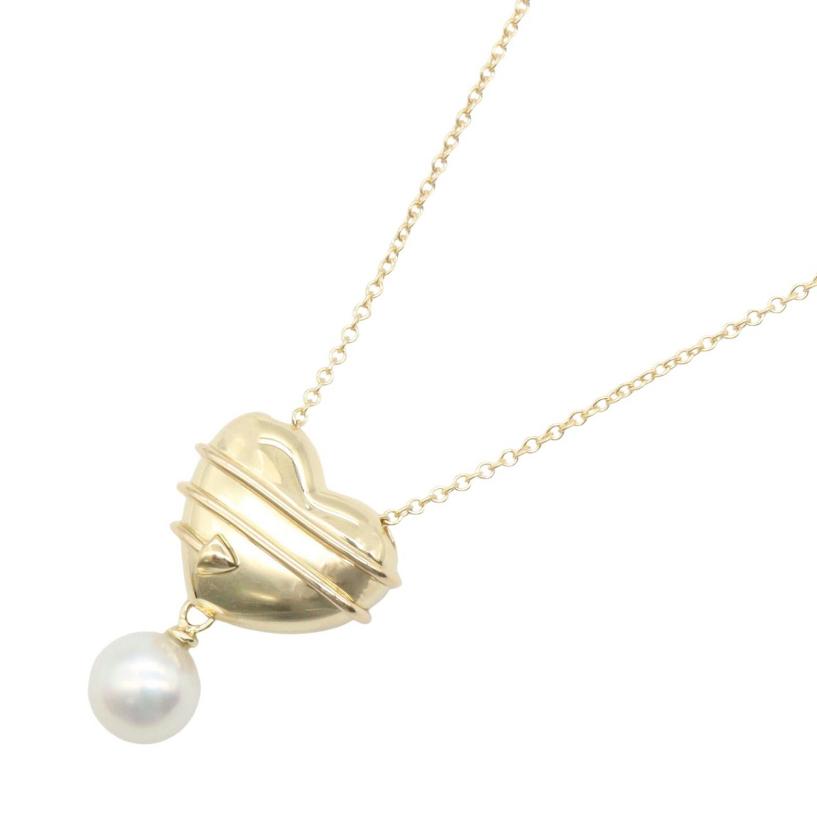 Tiffany & Co. Heart & Arrow Au750 Pearl Necklace