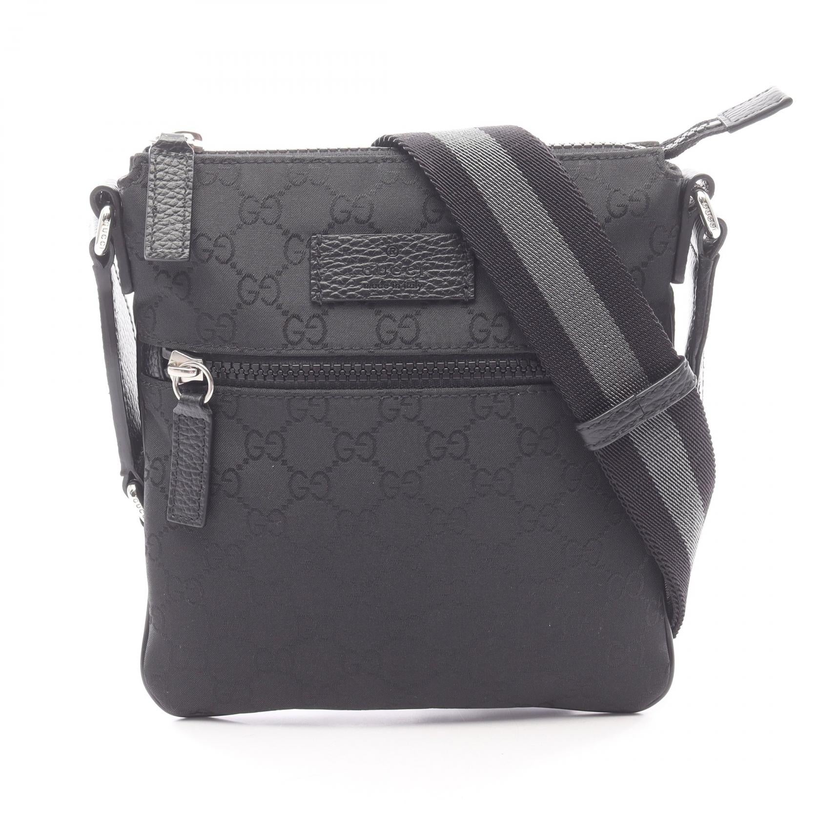 Gucci GG Nylon Leather Shoulder Bag
