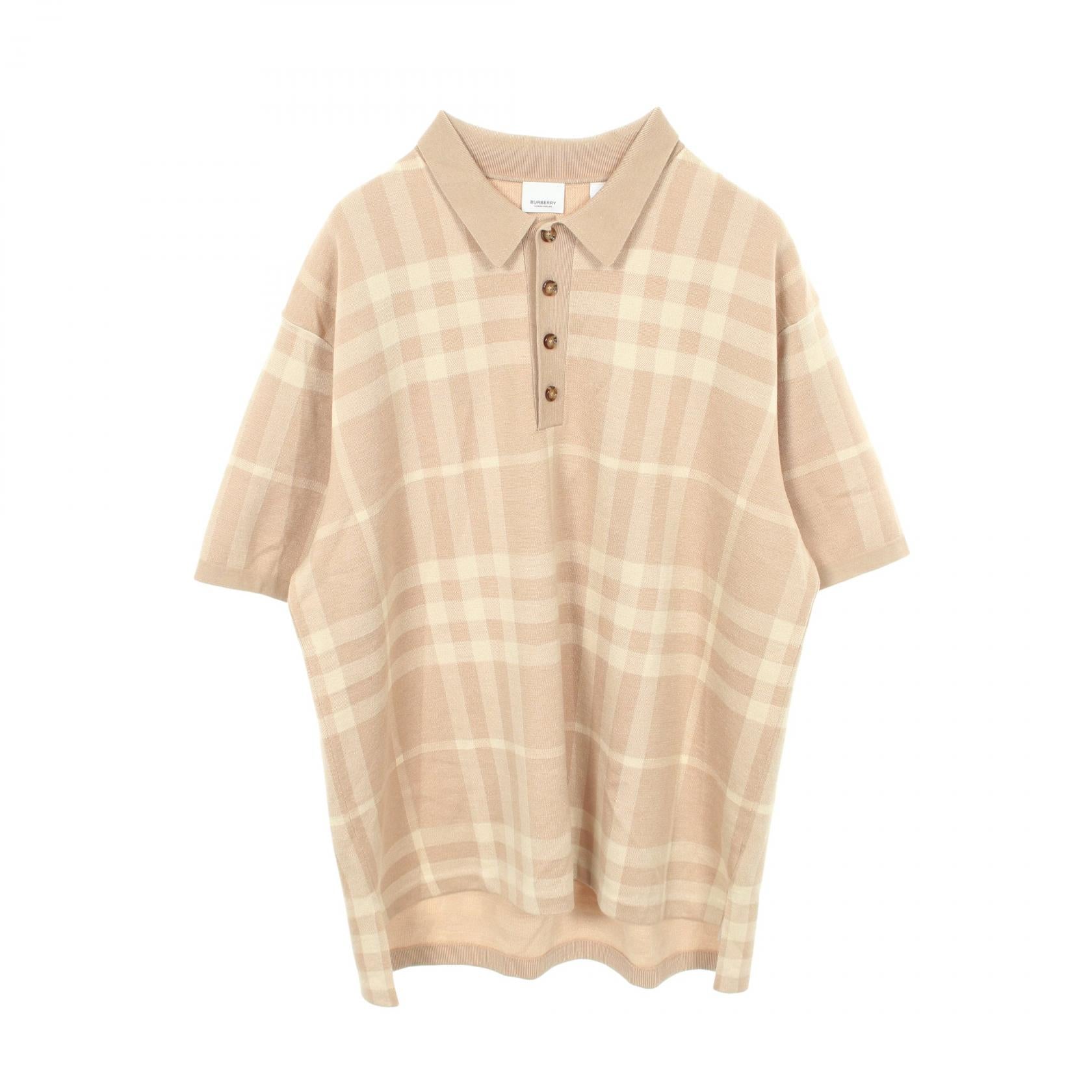 Burberry Check Jacquard Wool Silk Polo shirt