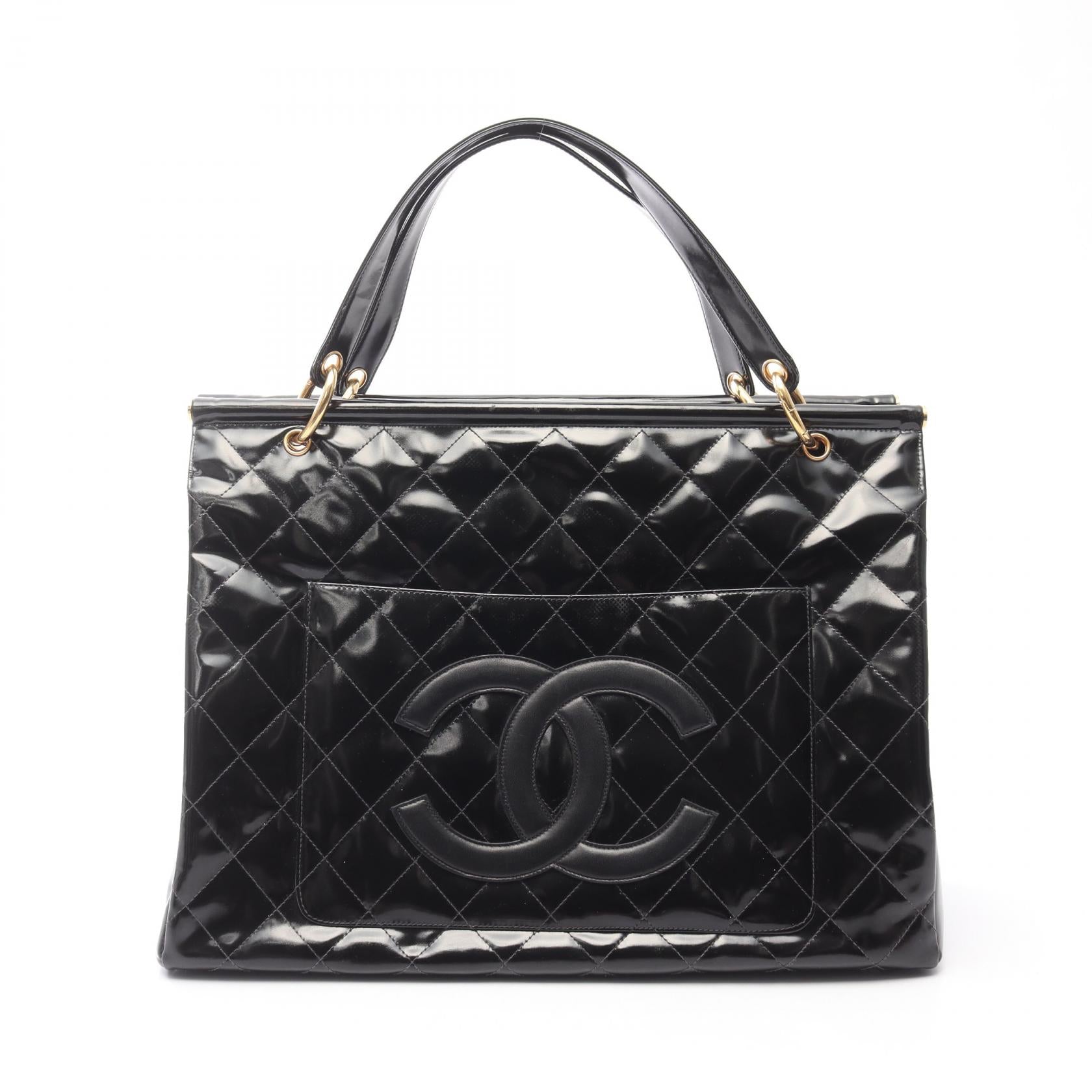 Chanel Matelasse Patent Leather Tote Bag