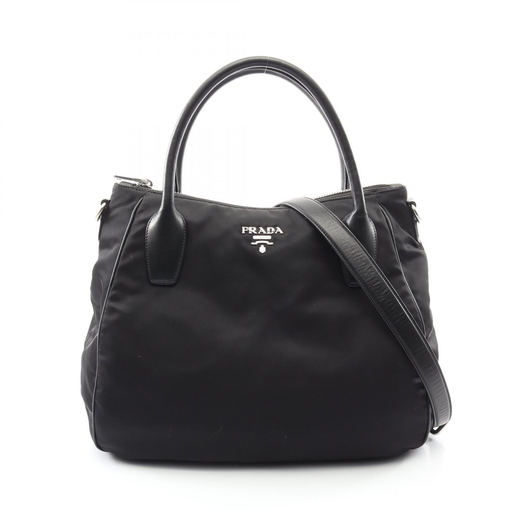 PRADA Nylon Leather 2way Tote Bag