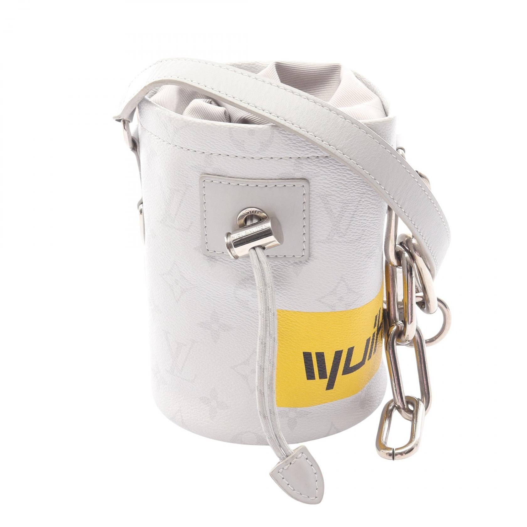 Louis Vuitton Chalk Nano Bag Monogram White Coated Canvas Shoulder Bag