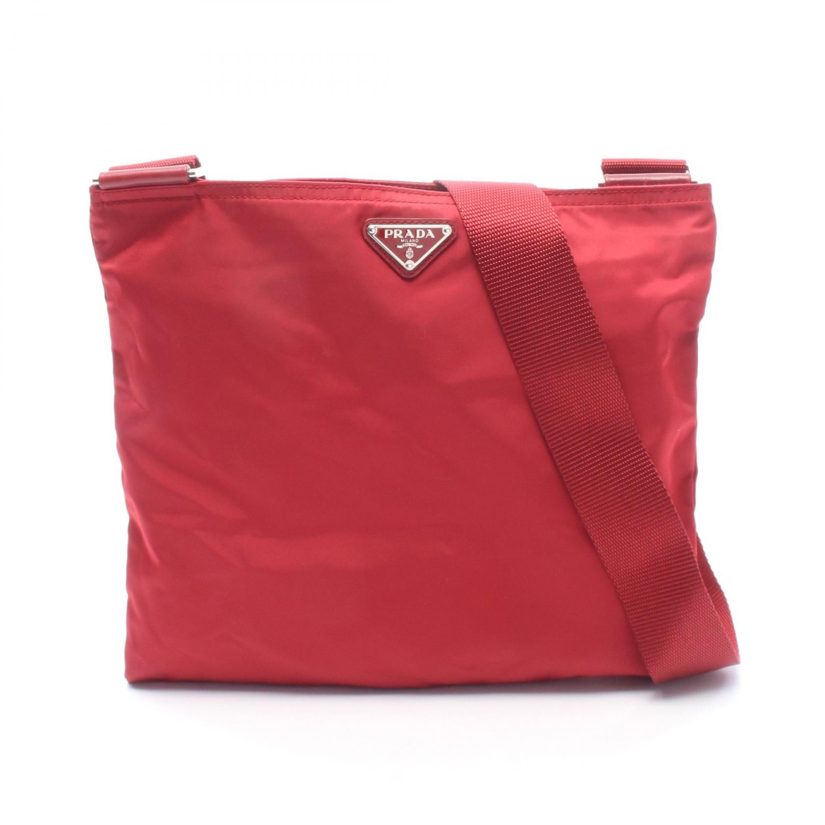Prada Nylon Leather Shoulder Bag