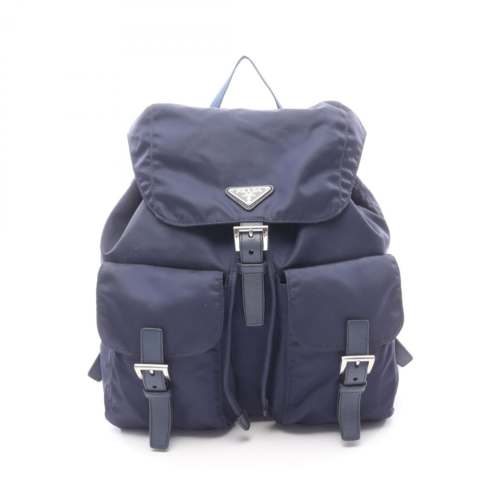 Prada Nylon Saffiano Leather Backpack