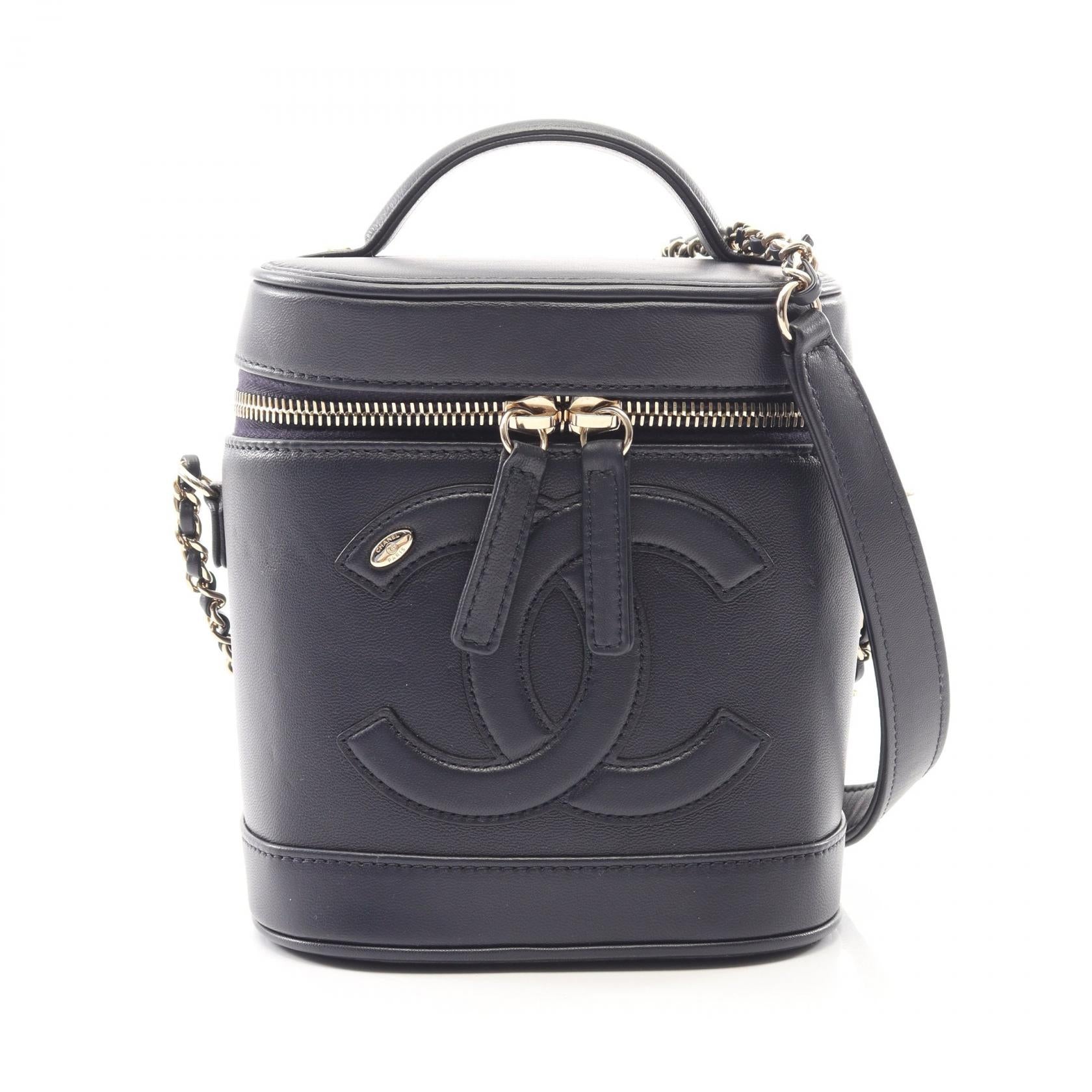 CHANEL Coco Mark Lambskin 2way Handbag