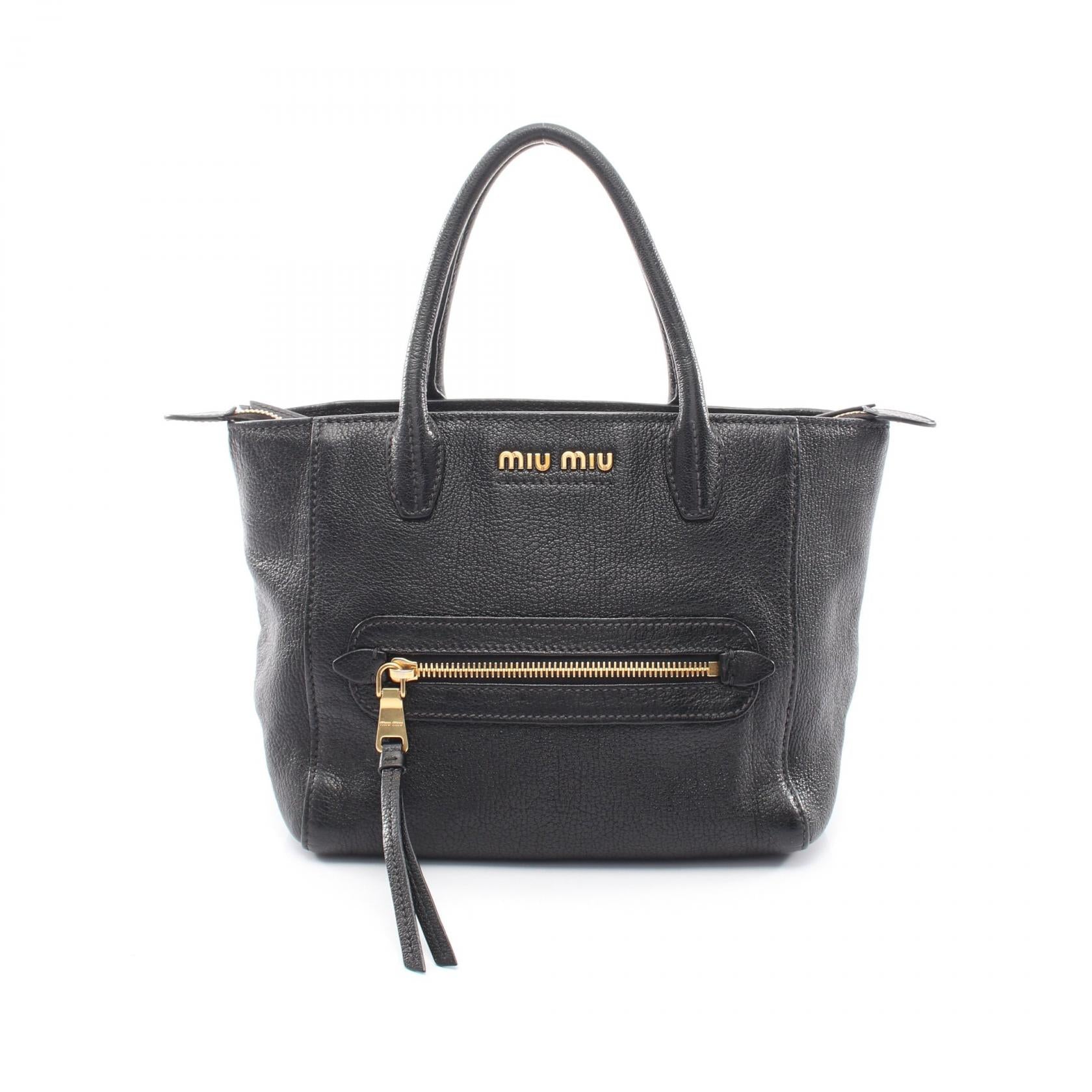 Miu Miu MADRAS Leather Handbag