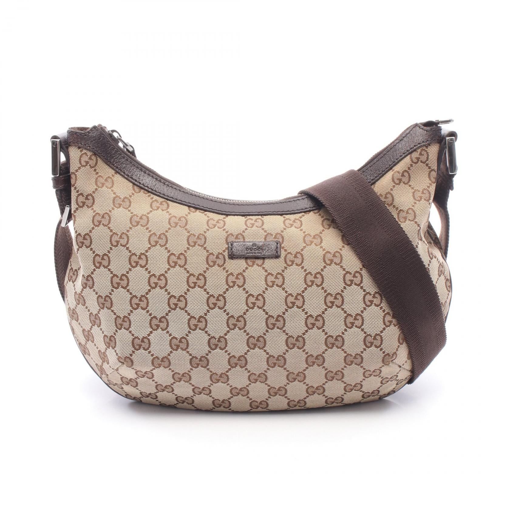 Gucci GG Canvas Leather Shoulder Bag